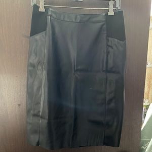 Faux leather skirt